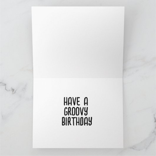 ヴィンテージヒッピーおもしろいバン挨拶誕生日カード サンキューカード (内部)