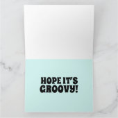 ヴィンテージヒッピーおもしろいバン挨拶誕生日カード サンキューカード (内部)