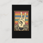 ヴィンテージヒッピーハンドピースサイン 名刺 (正面)