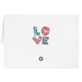 ヴィンテージヒッピーラブグリーン&ピンク、レッドフローラ (裏面横)