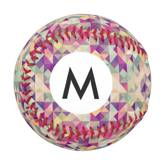 ヴィンテージヒップスターの幾何学的パターン。 野球ボール (正面左)