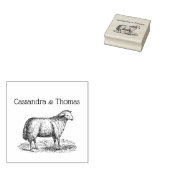 ヴィンテージヒツエウファームアニマルズスケッチCカップル ラバースタンプ (押印)