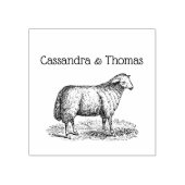 ヴィンテージヒツエウファームアニマルズスケッチCカップル ラバースタンプ (インプリント)