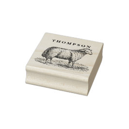 ヴィンテージヒツエウファームアニマルズスケッチC名 ラバースタンプ