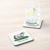 ヴィンテージヒツエウファームアニマルズスケッチC コースター (右側)