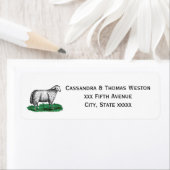 ヴィンテージヒツエウファームアニマルズスケッチC ラベル (インサイチュ)