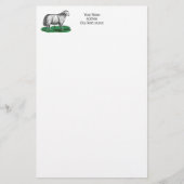 ヴィンテージヒツエウファームアニマルズスケッチC 便箋 (正面)