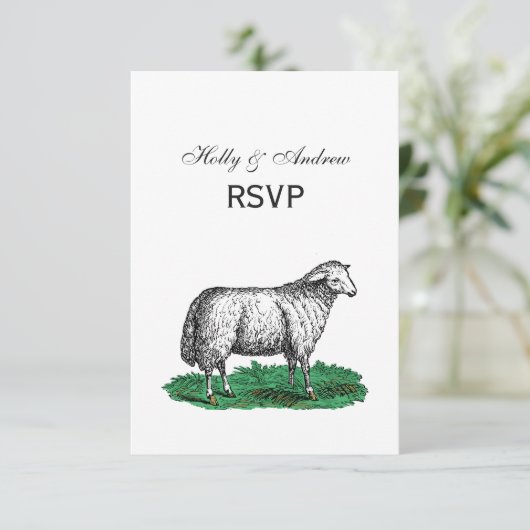 ヴィンテージヒツエウファームアニマルズスケッチC 出欠カード (スタンド正面)