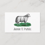 ヴィンテージヒツエウファームアニマルズスケッチC 名刺 (正面)