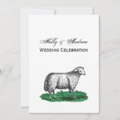 ヴィンテージヒツエウファームアニマルズスケッチC 招待状 (正面)