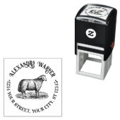 ヴィンテージヒツエウファームアニマルズネーム差出人住所 セルフインキングスタンプ (インサイチュ)