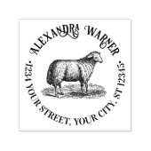 ヴィンテージヒツエウファームアニマルズネーム差出人住所 セルフインキングスタンプ (デザイン)