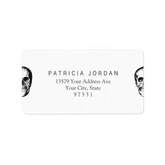 ヴィンテージヒトスカル顔 ラベル (正面)