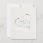 ヴィンテージヒトデとレースとハート詳細 招待状 (裏面)