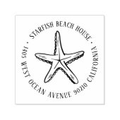 ヴィンテージヒトデ名前をカスタムする差出人住所 セルフインキングスタンプ (デザイン)