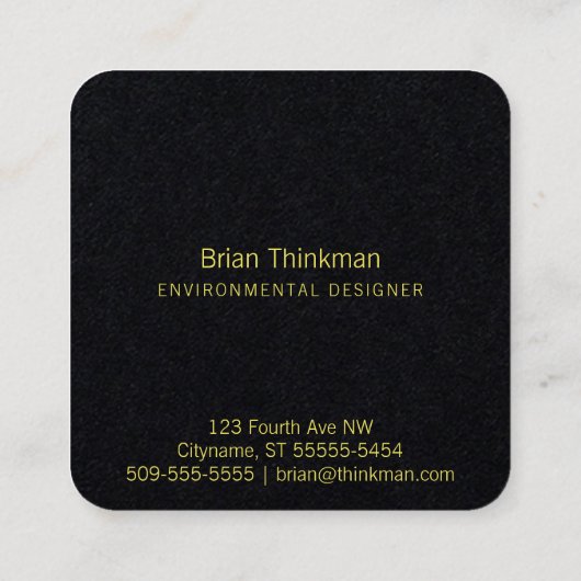 ヴィンテージヒト脳イラストレーション虹勾配 スクエア名刺 (裏面)