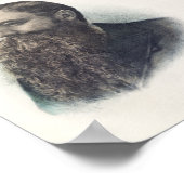 ヴィンテージヒト自然/技術ヘッドイラストレーション ポスター (角)