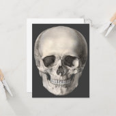 ヴィンテージヒト解剖学スカル、ハロウィーン骨格 カード (正面/裏面インサイチュ)