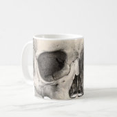 ヴィンテージヒト解剖学スカル、ハロウィーン骨格 コーヒーマグカップ (正面左)