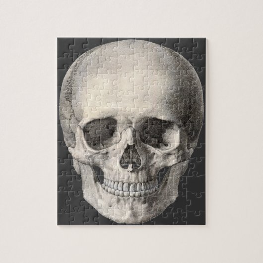 ヴィンテージヒト解剖学スカル、ハロウィーン骨格 ジグソーパズル (縦)