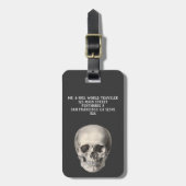 ヴィンテージヒト解剖学スカル、ハロウィーン骨格 ラゲッジタグ (正面縦)