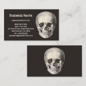 ヴィンテージヒト解剖学スカル、ハロウィーン骨格 名刺 (正面/裏面)