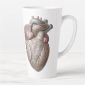ヴィンテージヒト解剖学ハート器官ヘルシー カフェラテマグ (右)