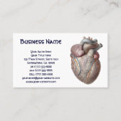 ヴィンテージヒト解剖学ハート器官ヘルシー 名刺 (正面)