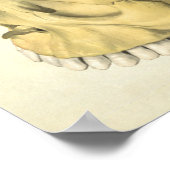 ヴィンテージヒト解剖学プリントスカル内部 ポスター (角)