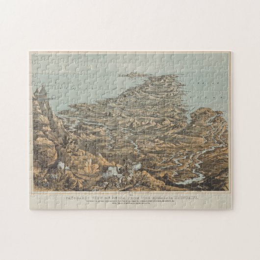 ヴィンテージヒマラヤからのインドの地図 ジグソーパズル (横)