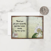 ヴィンテージヒマワリサンキューカード ノートカード (正面/裏面インサイチュ)