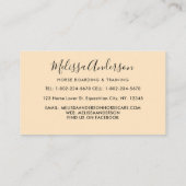 ヴィンテージヒマワリパーソナライズされたス馬術 名刺 (裏面)