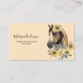 ヴィンテージヒマワリパーソナライズされたス馬術 名刺 (正面)