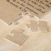 ヴィンテージヒマワリ聖句 ジグソーパズル (側面)