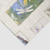 ヴィンテージヒマワリ青フローラバタフライトンボ 薄葉紙 (詳細)