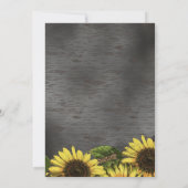 ヴィンテージヒマワリ |ウッド卒業パーティー 招待状 (裏面)