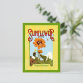 ヴィンテージヒマワリ ポストカード (スタンド正面)