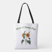 ヴィンテージヒマワリ「晴れた日を過ごす」トートバッグ トートバッグ (裏面)