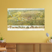 ヴィンテージヒューストンテキサス州の地図（1891年） キャンバスプリント (インサイチュ (リビング))