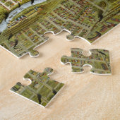 ヴィンテージヒューストンテキサス州の地図(1891年) ジグソーパズル (側面)