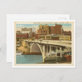 ヴィンテージヒューストンテキサス州メインセントビアドクトチャンネル ポストカード (正面/裏面)