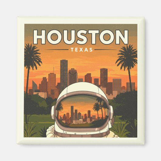 ヴィンテージヒューストンテキサス州 マグネット (正面)