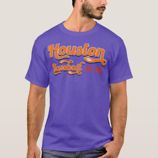 ヴィンテージヒューストン野球Est 1962野球愛好家 Tシャツ