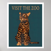 ヴィンテージヒョウが動物園を訪れる ポスター (正面)