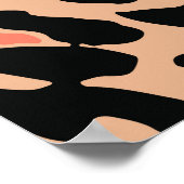 ヴィンテージヒョウ柄デザイン ポスター (角)