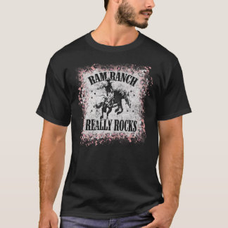 ヴィンテージヒョウ漂白ラムランチリアルロック Tシャツ