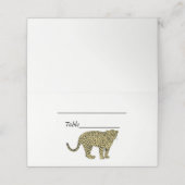 ヴィンテージヒョウ・チーター斑点のある猫スケッチ プレイスカード (外部開封)