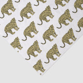 ヴィンテージヒョウ・チーター斑点のある猫スケッチ 薄葉紙 (詳細)