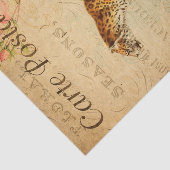 ヴィンテージヒョウJAGUAR野生動物フローラ 薄葉紙 (詳細)