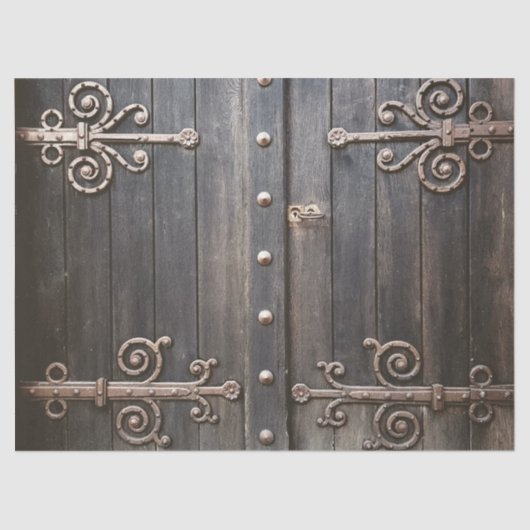 ヴィンテージヒンジ付きドアの切り離し 薄葉紙 (正面)